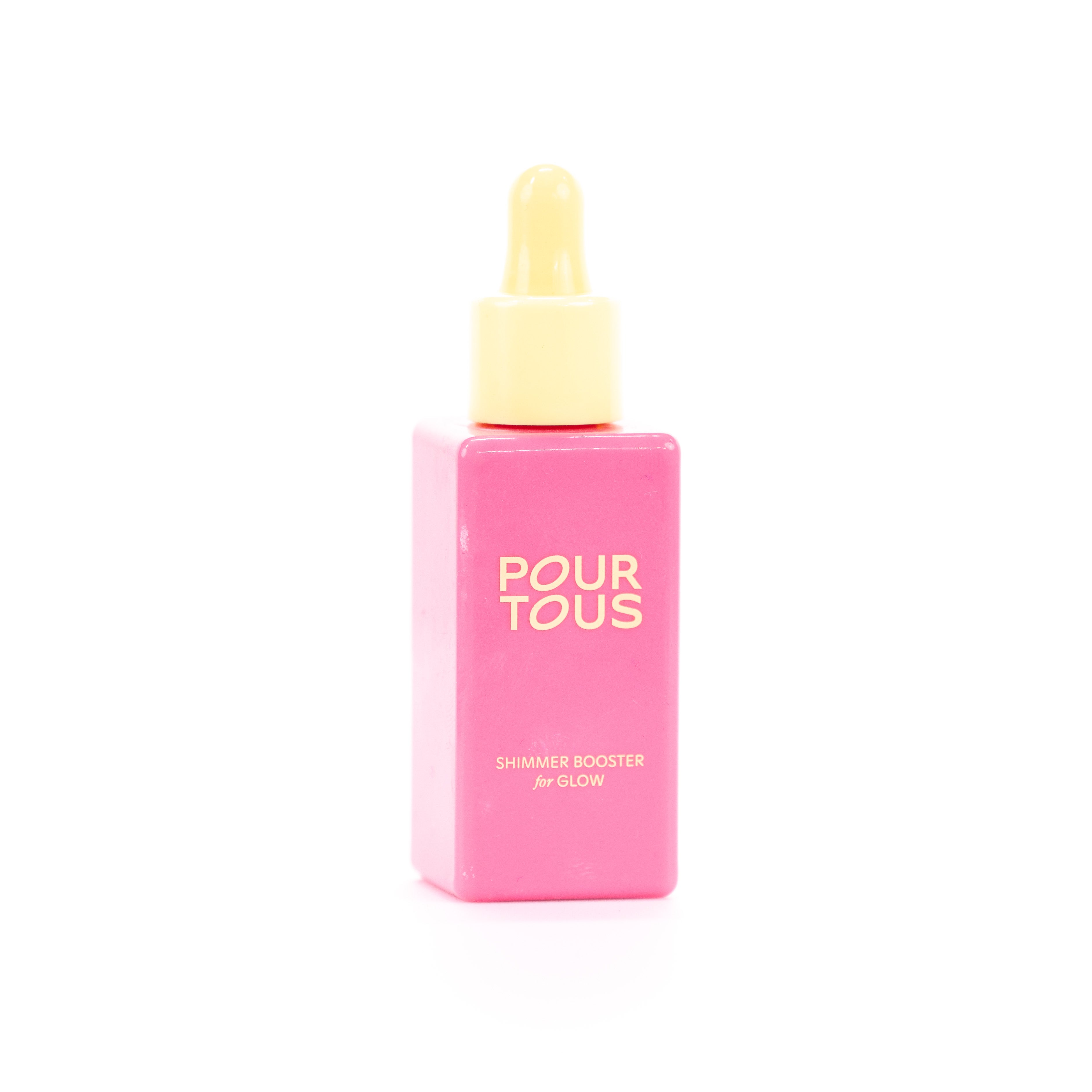 pink bottle shimmer booster glow beauty product